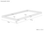 Niederflurbett Futon extra niedrig, Studentenbett 100x200 Fichte Tanne ge�lt V-60.47-10