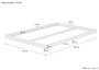 Futonbett platzsparend extra niedriges Bodenbett 140x200 Esche lackiert V-60.47E-14