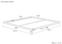 Extra gro�es und niedriges Futonbett 200x200 Holzbett Esche lackiert V-60.47E-20