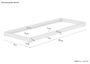 Futonbett extra niedriges Holzbett 80x200 cm Kiefer lackiert Zubeh�r w�hlbar V-60.47K-08