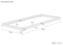 Bettrahmen Bodenbett Futon extra niedriges Holzbett 90x200 Kiefer lackiert V-60.47K-09