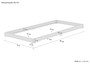 Bettrahmen Futon Bodenbett extra niedriges Unterschiebbett 90x190 Kiefer lackiert V-60.47K-09-190