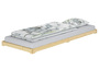 �berlanges Bodenbett Futon extra niedriges Holzbett 90x220 Kiefer lackiert V-60.47K-09-220 