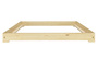 Niederflurbett extra niedriges Bettrahmen Futonbett 100x200 Kiefer klar lackiert V-60.47K-10