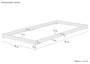 Niederflurbett extra niedriges Bettrahmen Futonbett 100x200 Kiefer klar lackiert V-60.47K-10