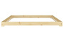 Stabiles G�stebett extra niedriges Bettrahmen Futonbett 120x200 Kiefer klar lackiert V-60.47K-12