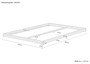 Futonbett Bodenbett extra niedriges Holzett 140x200 Kiefer lackiert Zubeh�r w�hlbar V-60.47K-14