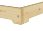 Futonbett Bodenbett extra niedriges Holzett 140x200 Kiefer lackiert Zubeh�r w�hlbar V-60.47K-14