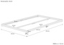 �berlanges Futonbett Holzbett niedrige Sitzkante 140x220 Kiefer lackiert V-60.47K-14-220
