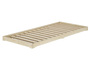 Einzelbett Niedrigbett unbehandeltes Holz 90x200 Fichte Tanne V-60.47N-09