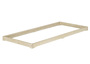 Einzelbett Niedrigbett unbehandeltes Holz 90x200 Fichte Tanne V-60.47N-09