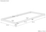 Wei�es Massivholzbett extra niedrig in �berl�nge 100x220 Kiefer V-60.47W-10-220