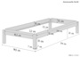 Stapelbett Massivholzbett Kiefer Natur 90x200cm Einzelbett stapelbar Zubeh�r w�hlbar V-60.48-09
