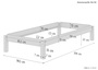 Kurzes Stapelbett 90x190 stapelbare Liege Kiefer Massivholzbett V-60.48-09-190