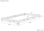 Breites Flachbett Futonbett Niedrigbett 100x200 Kiefer massiv V-60.51-10