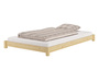 Breites, flaches Futonbett Einzelbett 120x200 Kiefer massiv V-60.51-12