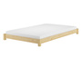 Breites, flaches Futonbett Einzelbett 120x200 Kiefer massiv V-60.51-12