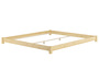 Niedriges Bodenbett Ehebett Vollholzbett in Kingsize 200x200 Kiefer massiv V-60.51-20