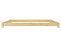 Niedriges Bodenbett Ehebett Vollholzbett in Kingsize 200x200 Kiefer massiv V-60.51-20
