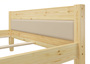 Massivholzbett Kiefer 140x200 modernes Polsterbett, Polsterfarbe w�hlbar V-60.52-14oR