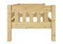 Kieferbett natur Einzelbett 90x200 Massivholz-Bettgestell Sofabett mit w�hlbarem Zubeh�r V-60.53-09