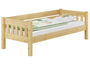 Kieferbett natur Einzelbett 90x200 Massivholz-Bettgestell Sofabett mit w�hlbarem Zubeh�r V-60.53-09