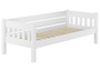 Wei�es Couchbett Einzelbett 90x200 Massivholzbett Sofabett mit w�hlbarem Zubeh�r V-60.53-09W