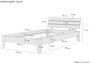 Breites Einzelbett in �berl�nge 120x220 Massivholz Kiefer Holzbett in Wei� V-60.54-12-220W