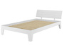 Breites Einzelbett in �berl�nge 120x220 Massivholz Kiefer Holzbett in Wei� V-60.54-12-220W