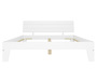 Wei�es Doppelbett in �berl�nge 140x220 Bettgestell Holzbett Massivholz Kiefer Wei� V-60.54-14-220W