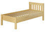 Hohes Holzbett 90x200 Kiefer natur Seniorenbett Einzelbett Zubeh�r w�hlbar V-60.55-09