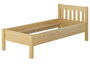 Hohes Holzbett 90x200 Kiefer natur Seniorenbett Einzelbett Zubeh�r w�hlbar V-60.55-09