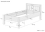 Hohes Holzbett 100x200 breites Seniorenbett Einzelbett Zubeh�r w�hlbar V-60.55-10