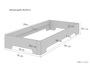 Futonliege Pensionsbett, Einzelbett 90x200 Massivholz Kiefer Zubeh�r w�hlbar V-60.56-09