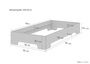 Funktionsbett Bettrahmen 100x190 Pensionsbett, G�stebett mit w�hlbarem Zubeh�r V-60.56-10-190