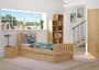 Klassisches Kieferbett natur 90x200 Einzelbett Singlebett Massivholzbett Zubeh�r w�hlbar V-60.57-09