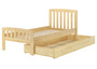 Klassisches Kieferbett natur 90x200 Einzelbett Singlebett Massivholzbett Zubeh�r w�hlbar V-60.57-09