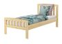 Klassisches Kieferbett natur 90x200 Einzelbett Singlebett Massivholzbett Zubeh�r w�hlbar V-60.57-09