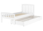 Klassisches Kieferbett wei�, 90x200 cm, Einzelbett, Zubeh�r w�hlbar V-60.57-09W