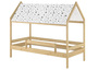 Bodenbett mit Himmel u.Fallschutz Hausbett Kinderhaus 90x200 Bett Kiefer mass. weiteres Zubeh�r w�hlbar V-60.58-09 