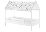 Wei�es Himmelbett m Himmel u Fallschutz Kinderbett Hausbett 90x200 Massivholz Einzelbett weiteres Zubeh�r w�hlbar V-60.58-09W 