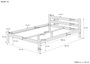 Doppelbett Ehebett Holzbett 140x200 Fichte massiv lackiert mit w�hlbarem Zubeh�r V-60.60-14
