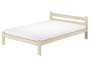 Doppelbett G�stebett 140x200 Fichte massiv unbehandelt mit w�hlbarem Zubeh�r V-60.60N-14