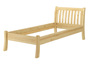 G�stebett Einzelbett Echtholzbett 90x200 hohe Sitzkante Kiefer massiv w�hlbares Zubeh�r V-60.61-09