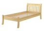 G�stebett Einzelbett Echtholzbett 90x200 hohe Sitzkante Kiefer massiv w�hlbares Zubeh�r V-60.61-09