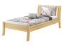 G�stebett Einzelbett Echtholzbett 100x200 hohe Sitzkante Kiefer massiv V-60.61-10