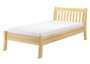 G�stebett Einzelbett Echtholzbett 100x200 hohe Sitzkante Kiefer massiv V-60.61-10