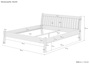 Stilvolles Doppelbett 180x200 cm Kiefer massiv Bauart geschwungen Zubeh�r w�hlbar V-60.61-18