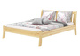 Stilvolles Doppelbett 180x200 cm Kiefer massiv Bauart geschwungen Zubeh�r w�hlbar V-60.61-18