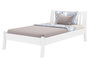 Wei�es, breites Einzelbett 120x200 Kiefer massiv V-60.61W-12